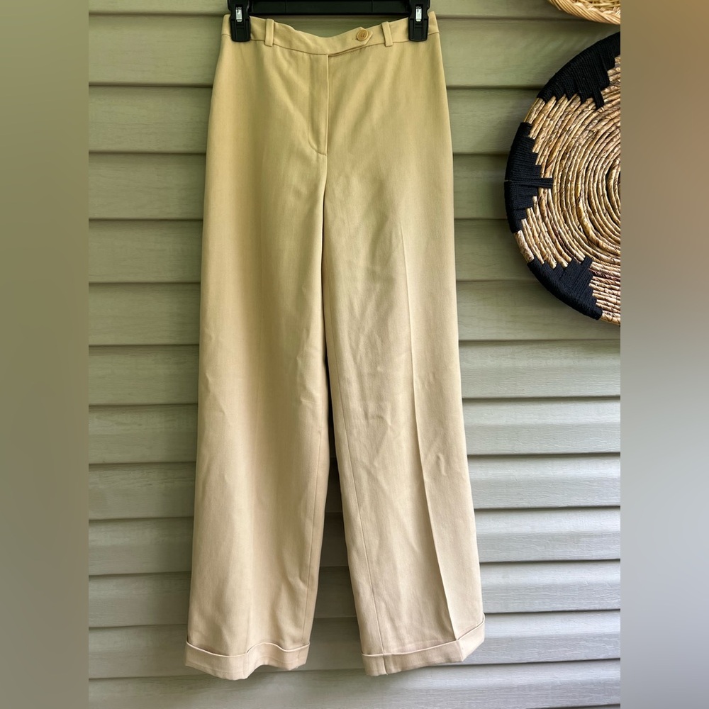 Ann Taylor Beige Wide Leg Trousers